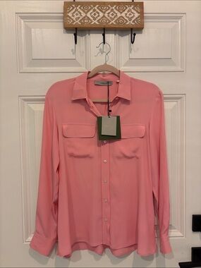 Nwt marella marina crepe shirt in deep rose